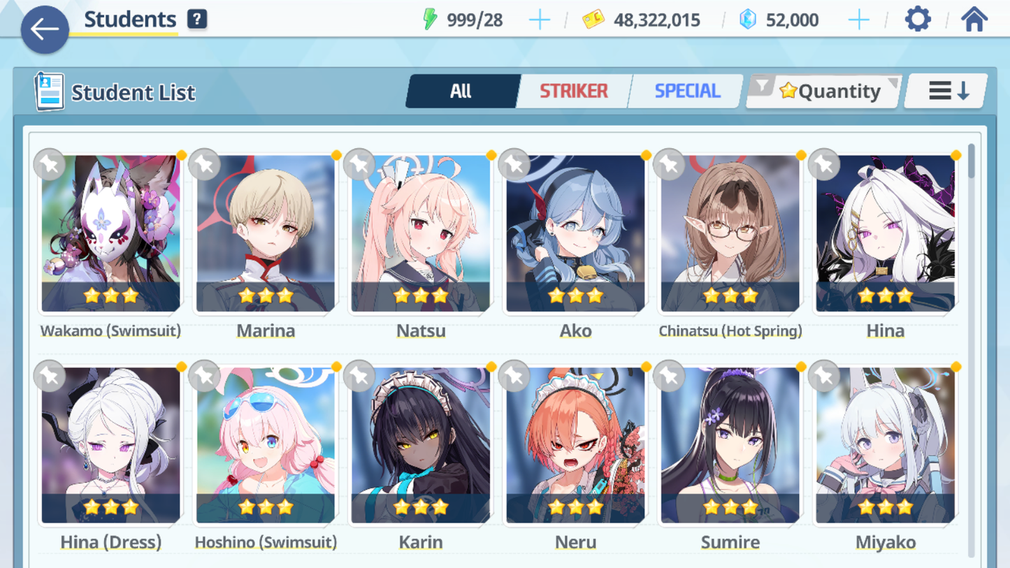 [GLOBAL/NA] [INSTANT] 2 limited 13x3* Dress Hina Swimsuit Hoshino + 51k Pyroxene gems Blue Archive Starter Account-Mobile Games Starter