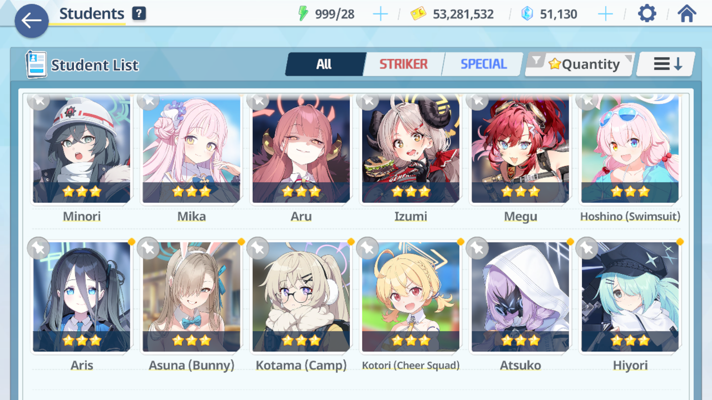 [GLOBAL/NA] [INSTANT] 2 limited 14x3* Mika Summer Hoshino + 51k Pyroxene gems Blue Archive Starter Account-Mobile Games Starter