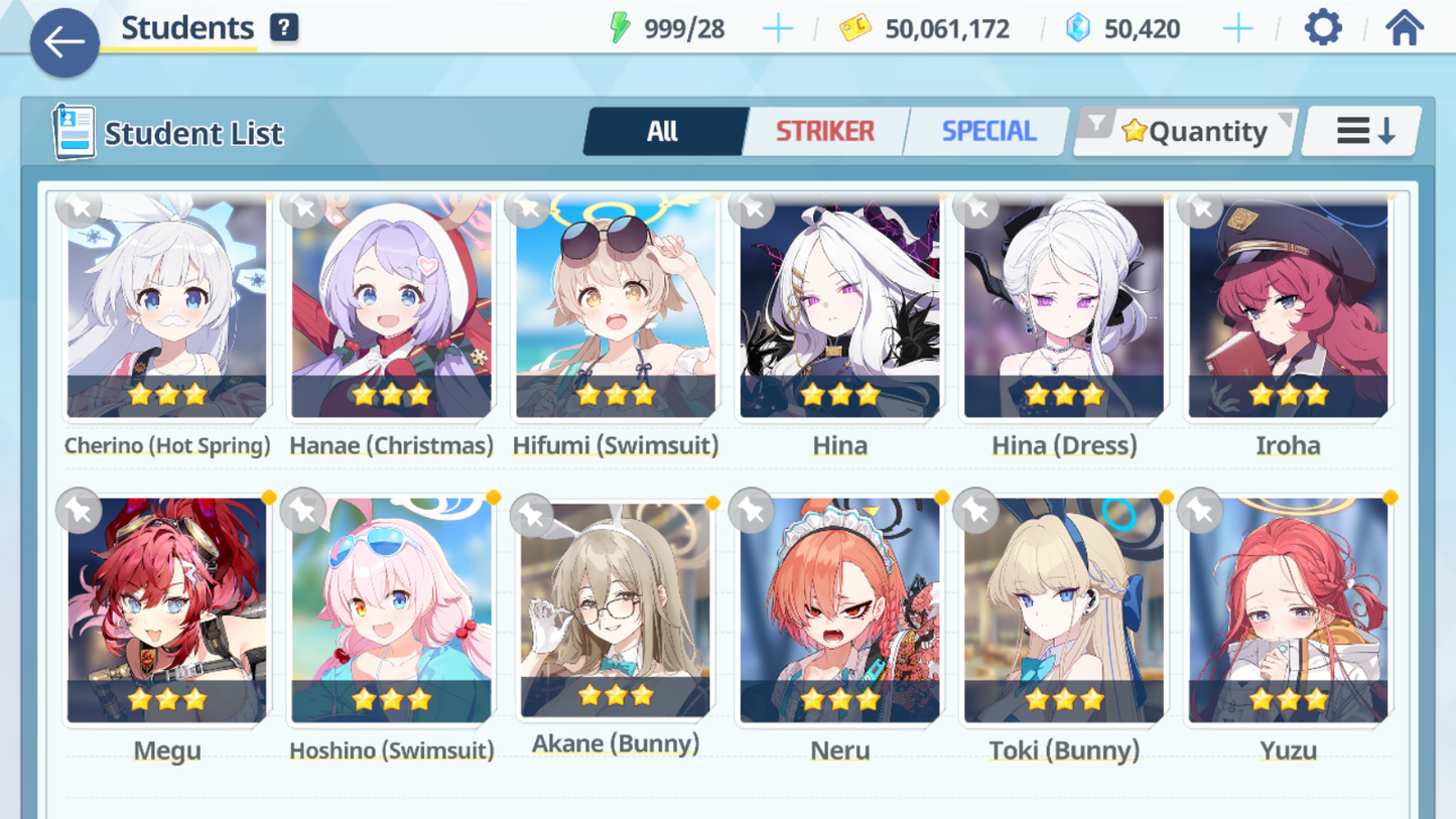 [GLOBAL/NA] [INSTANT] 2 limited 15x3* Dress Hina Swimsuit Hoshino + 50k Pyroxene gems Blue Archive Starter Account-Mobile Games Starter