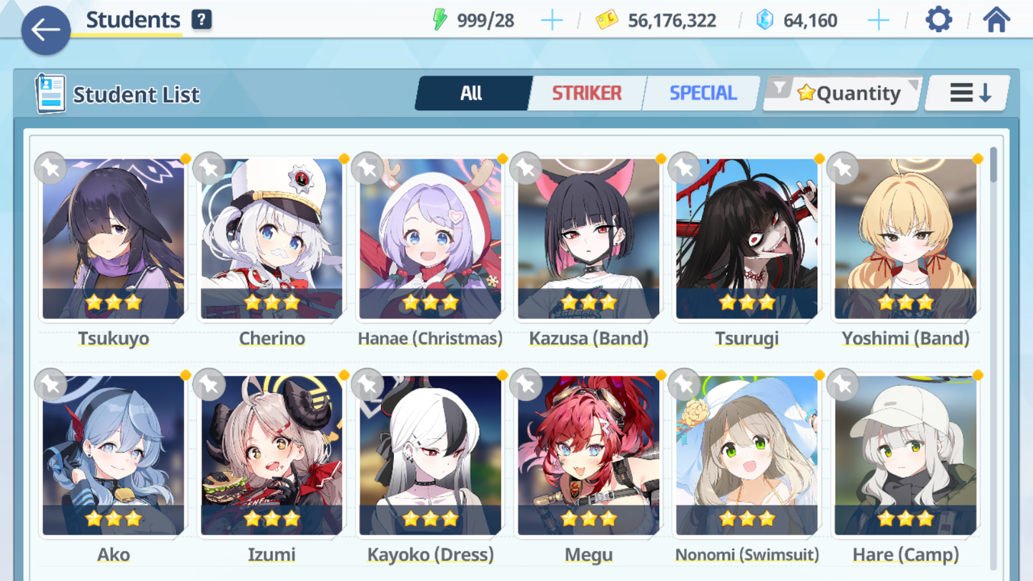 [GLOBAL/NA] [INSTANT] 2 limited 15x3* Kazusa Yoshimi (Band) + 63k Pyroxene gems Blue Archive Starter Account-Mobile Games Starter
