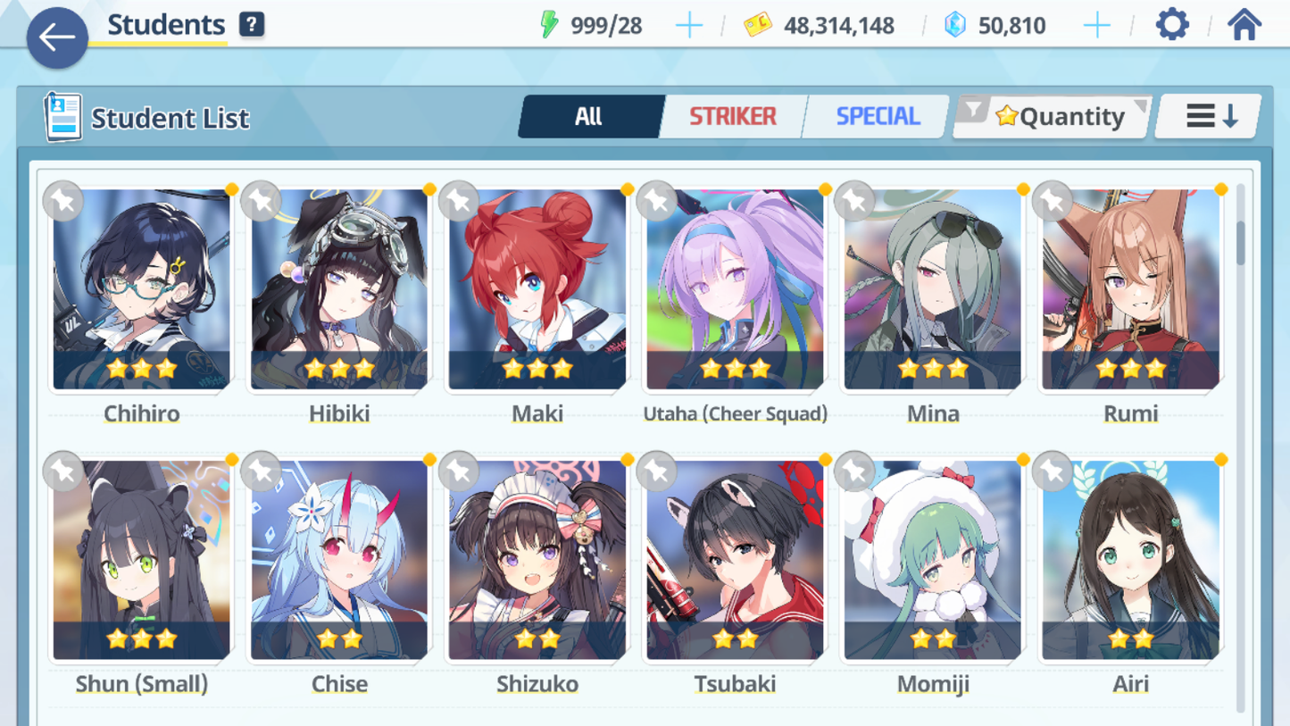 [GLOBAL/NA] [INSTANT] 2 limited 19x3* Mika Summer Hoshino + 50k Pyroxene gems Blue Archive Starter Account-Mobile Games Starter