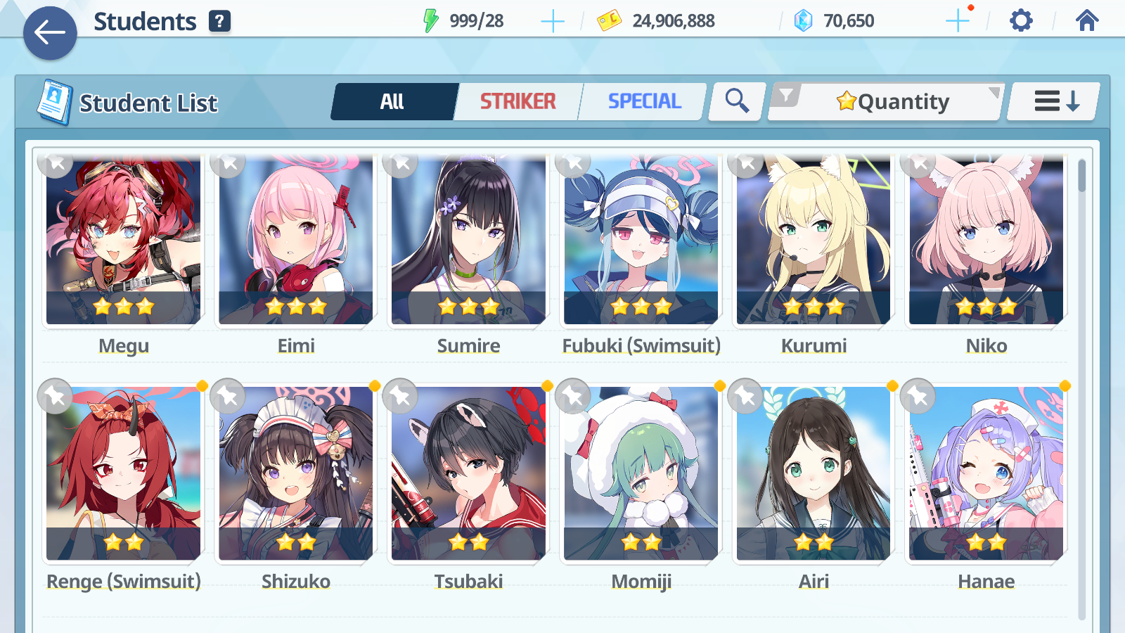 [GLOBAL/NA] [INSTANT] 2 limited Niko + Kurumi + 70600 Pyroxene gems Blue Archive Starter Account-Mobile Games Starter