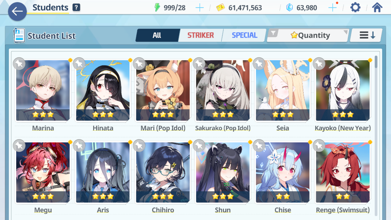 [GLOBAL/NA] [INSTANT] 3 limited 10x3* Seia Mari Sakurako (Pop Idol) + 63k Pyroxene gems Blue Archive Starter Account #3-Mobile Games Starter
