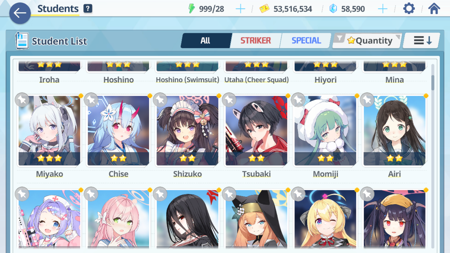[GLOBAL/NA] [INSTANT] 3 limited 12x3* Dress Hina Swimsuit Hoshino Wakamo + 58k Pyroxene gems Blue Archive Starter Account-Mobile Games Starter