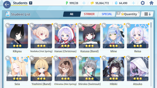 [GLOBAL/NA] [INSTANT] 3 limited 12x3* Seia Kazusa Yoshimi (Band) + 63k Pyroxene gems Blue Archive Starter Account-Mobile Games Starter