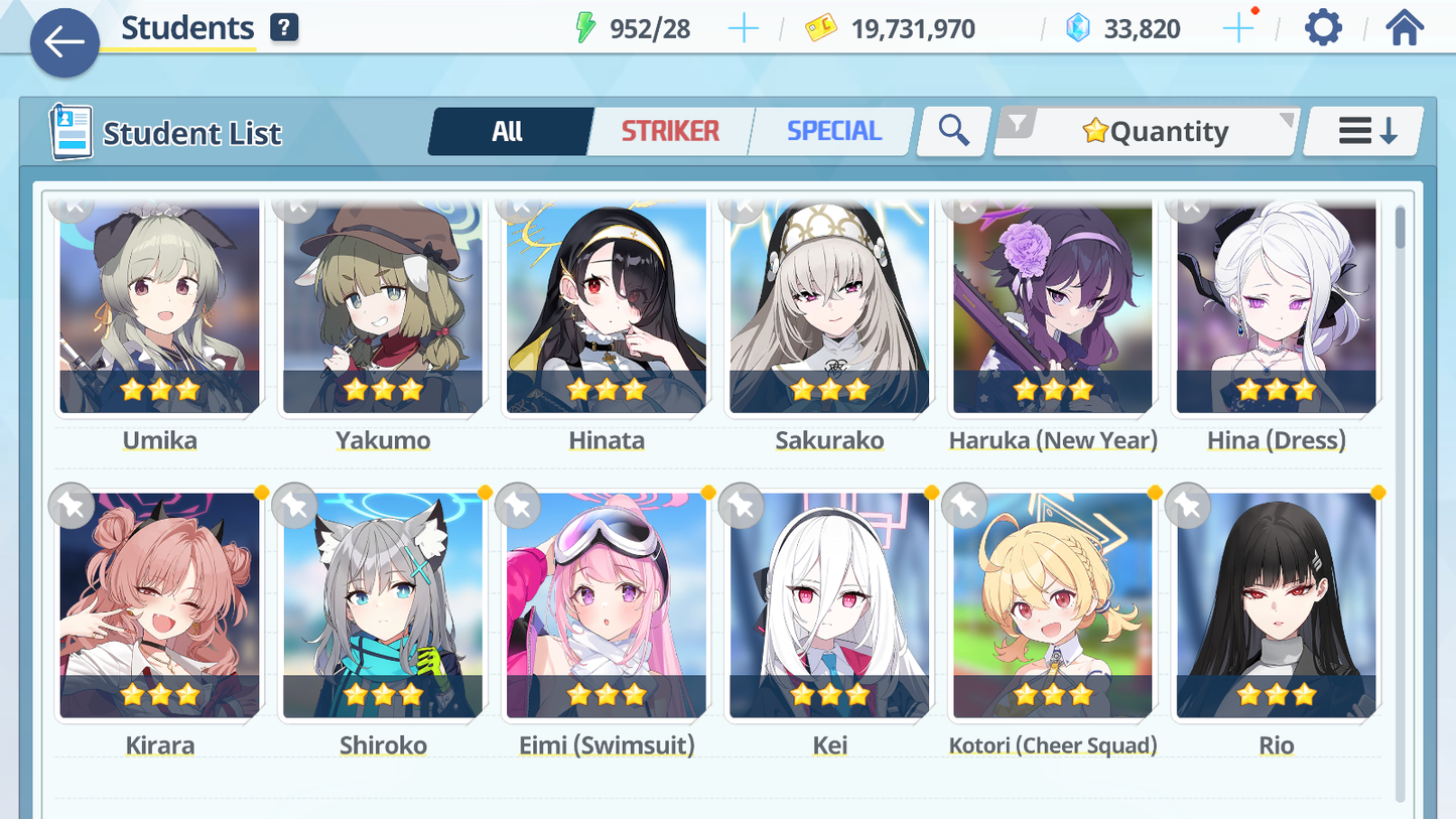 [GLOBAL/NA] [INSTANT] 13 limited 13x3* Kei Rio Hina+ 33k Pyroxene gems Blue Archive Starter Account-Mobile Games Starter