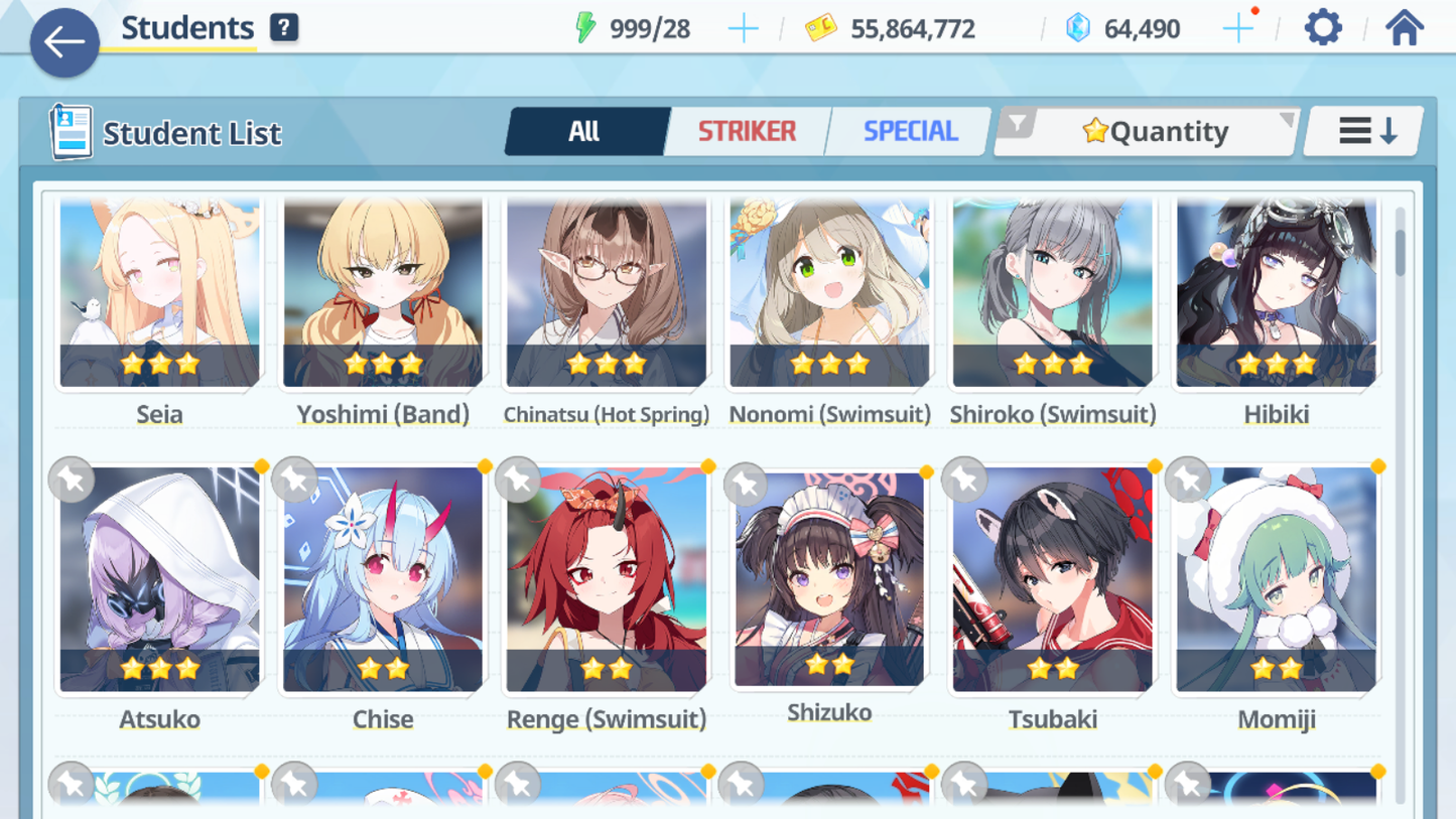 [GLOBAL/NA] [INSTANT] 3 limited 13x3* Seia Kazusa Yoshimi (Band) + 63k Pyroxene gems Blue Archive Starter Account-Mobile Games Starter