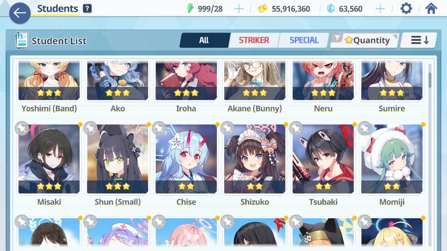 [GLOBAL/NA] [INSTANT] 3 limited 14x3* Seia Kazusa Yoshimi (Band) + 63k Pyroxene gems Blue Archive Starter Account-Mobile Games Starter