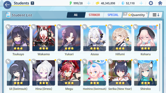 [GLOBAL/NA] [INSTANT] 3 limited 16x3* Dress Hina Swimsuit Hoshino Wakamo + 51k Pyroxene gems Blue Archive Starter Account-Mobile Games Starter