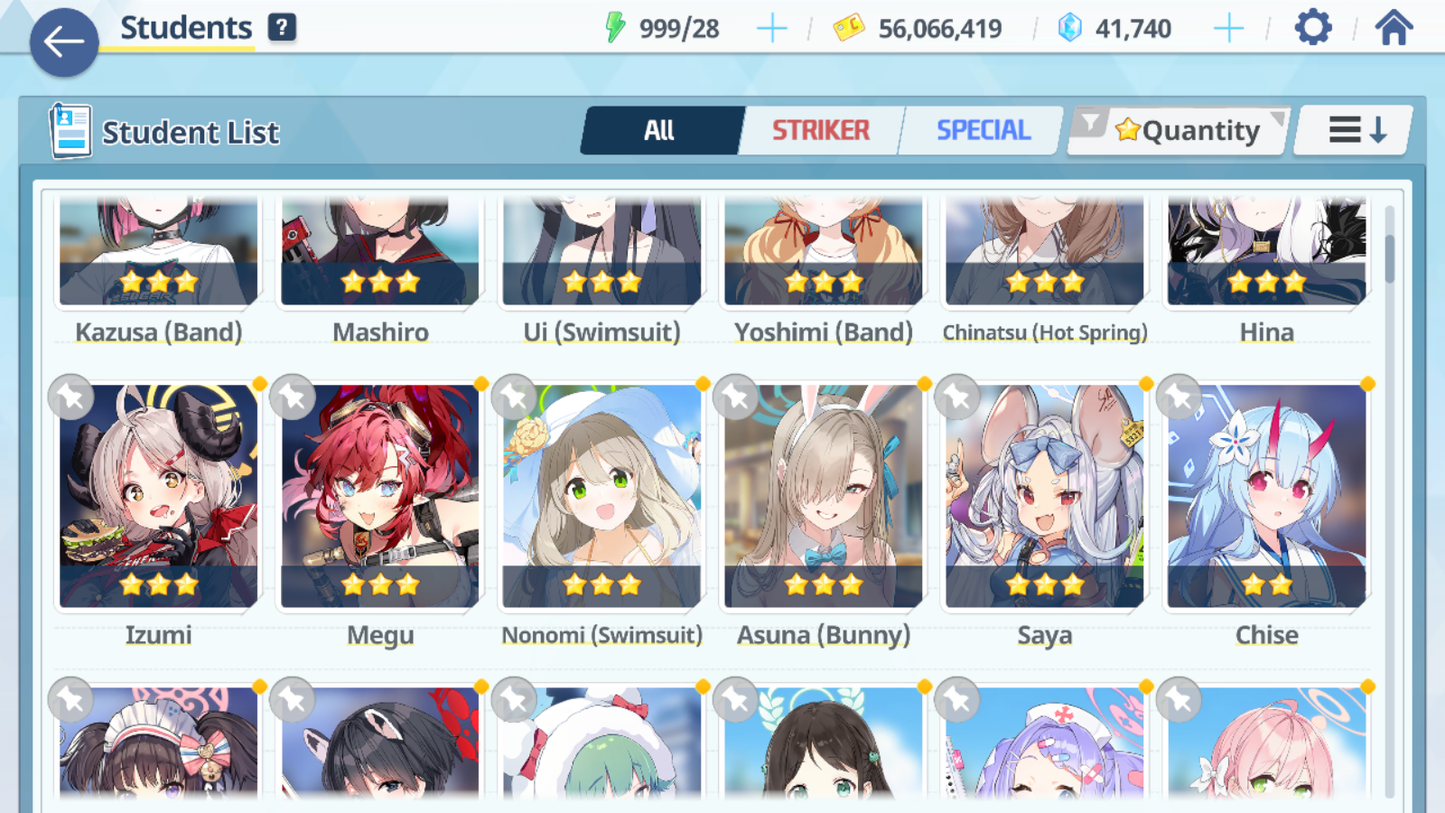 [GLOBAL/NA] [INSTANT] 3 limited 17x3* Kazusa Yoshimi (Band) Summer Ui + 41k Pyroxene gems Blue Archive Starter Account-Mobile Games Starter