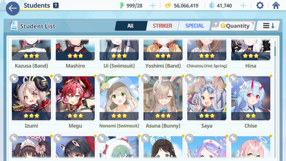 [GLOBAL/NA] [INSTANT] 3 limited 17x3* Kazusa Yoshimi (Band) Summer Ui + 41k Pyroxene gems Blue Archive Starter Account-Mobile Games Starter