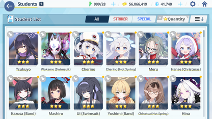 [GLOBAL/NA] [INSTANT] 3 limited 17x3* Kazusa Yoshimi (Band) Summer Ui + 41k Pyroxene gems Blue Archive Starter Account-Mobile Games Starter