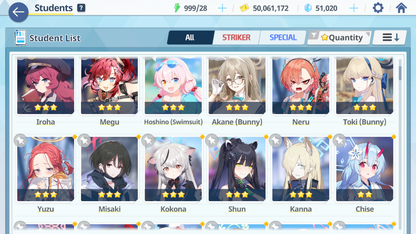 [GLOBAL/NA] [INSTANT] 3 limited 17x3* Seia Dress Hina Swimsuit Hoshino + 50k Pyroxene gems Blue Archive Starter Account-Mobile Games Starter