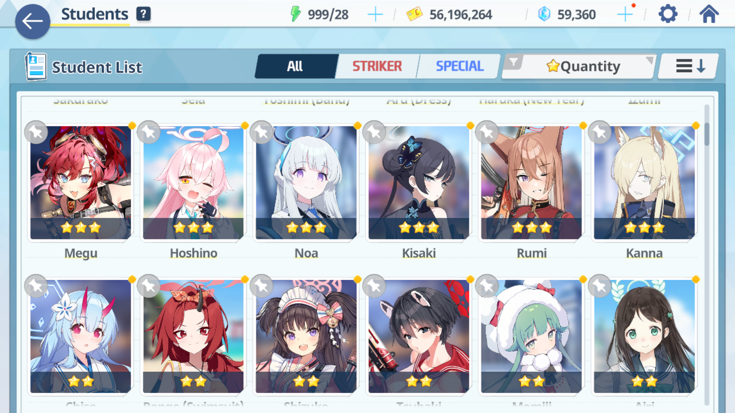 [GLOBAL/NA] [INSTANT] 3 limited 18x3* Seia Kazusa Yoshimi (Band) + 58k Pyroxene gems Blue Archive Starter Account-Mobile Games Starter