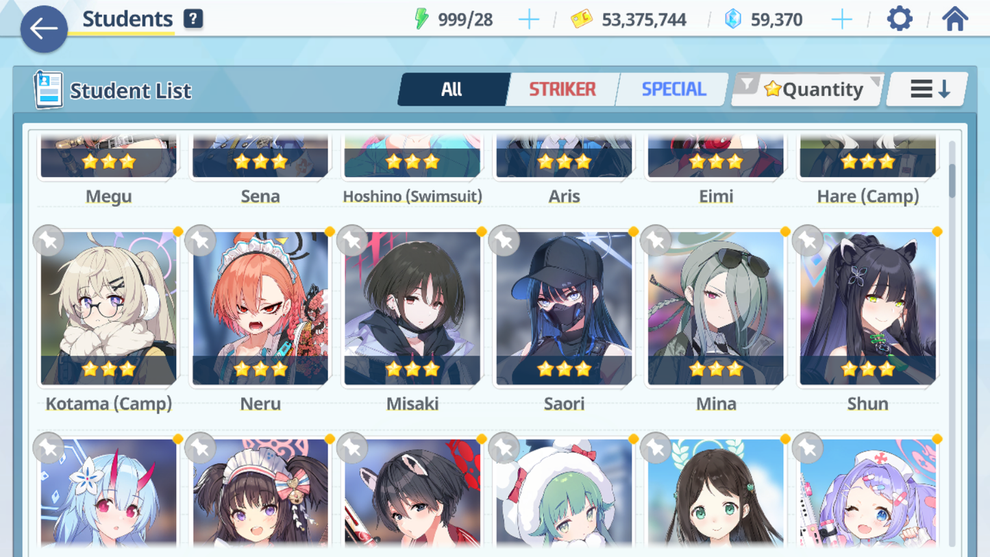 [GLOBAL/NA] [INSTANT] 3 limited 18x3* Seia Mika Summer Hoshino + 58k Pyroxene gems Blue Archive Starter Account-Mobile Games Starter
