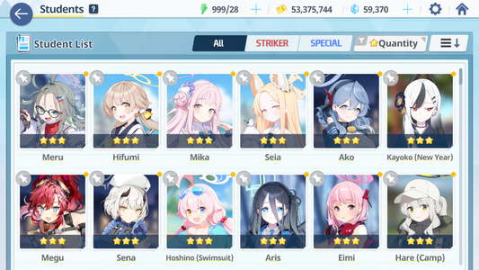 [GLOBAL/NA] [INSTANT] 3 limited 18x3* Seia Mika Summer Hoshino + 58k Pyroxene gems Blue Archive Starter Account-Mobile Games Starter