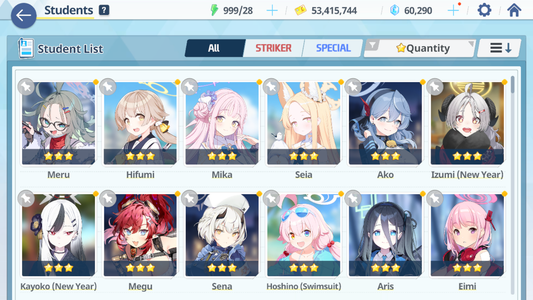 [GLOBAL/NA] [INSTANT] 3 limited 20x3* Seia Mika Summer Hoshino + 58k Pyroxene gems Blue Archive Starter Account-Mobile Games Starter