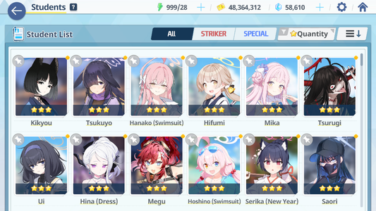 [GLOBAL/NA] [INSTANT] 4 limited 13x3* Dress Hina Swimsuit Hoshino Mika Hanako + 58k Pyroxene gems Blue Archive Starter Account-Mobile Games Starter