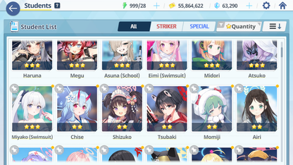 [GLOBAL/NA] [INSTANT] 4 limited 13x3* Seia Asuna Kazusa Yoshimi (Band) + 62k Pyroxene gems Blue Archive Starter Account-Mobile Games Starter