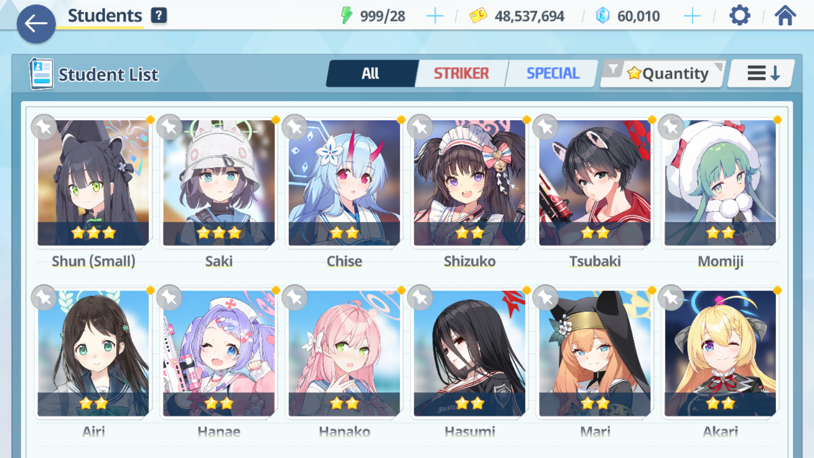 [GLOBAL/NA] [INSTANT] 4 limited 14x3* Dress Hina Swimsuit Hoshino Izuna Wakamo + 60k Pyroxene gems Blue Archive Starter Account-Mobile Games Starter