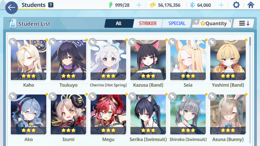 [GLOBAL/NA] [INSTANT] 4 limited 15x3* Seia Asuna Kazusa Yoshimi (Band) + 63k Pyroxene gems Blue Archive Starter Account-Mobile Games Starter