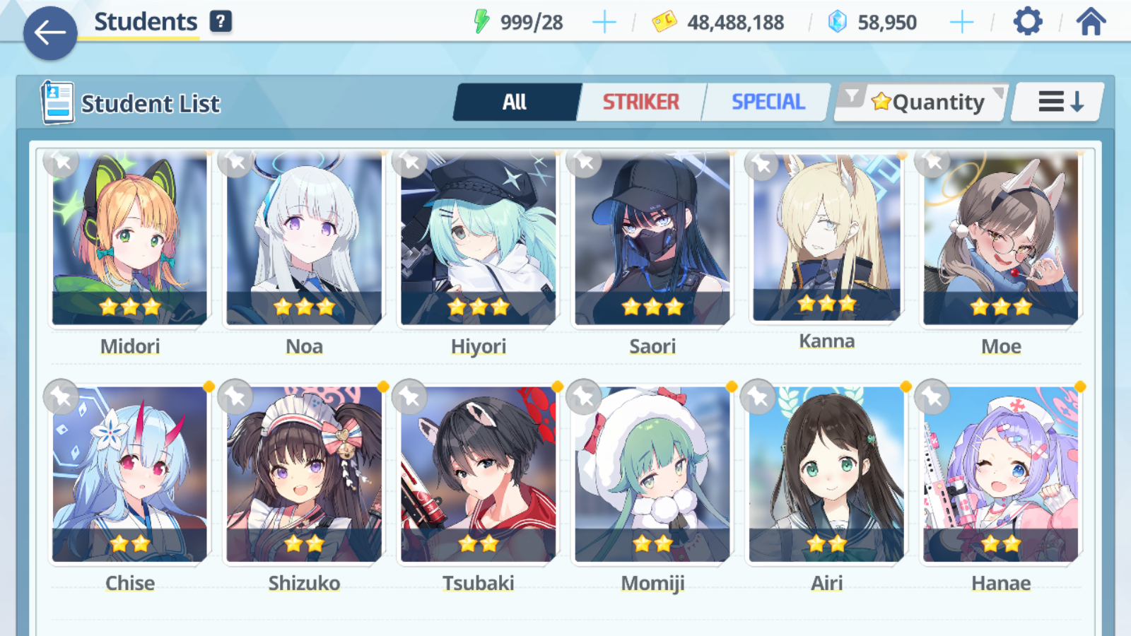 [GLOBAL/NA] [INSTANT] 4 limited 18x3* Dress Hina Swimsuit Hoshino Mika Wakamo + 59k Pyroxene gems Blue Archive Starter Account-Mobile Games Starter