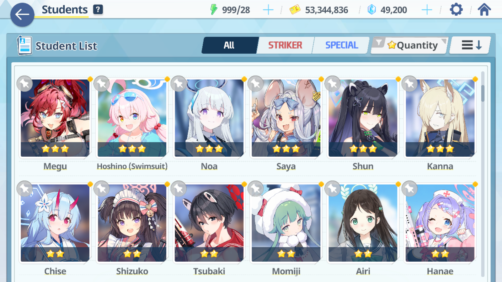 [GLOBAL/NA] [INSTANT] 4 limited 18x3* Mika Summer Hoshino Wakamo Hanako + 48k Pyroxene gems Blue Archive Starter Account-Mobile Games Starter