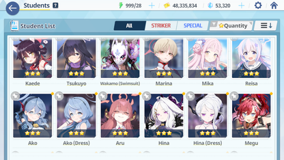 [GLOBAL/NA] [INSTANT] 4 limited 19x3* Dress Hina Swimsuit Hoshino Mika Ako + 53k Pyroxene gems Blue Archive Starter Account-Mobile Games Starter