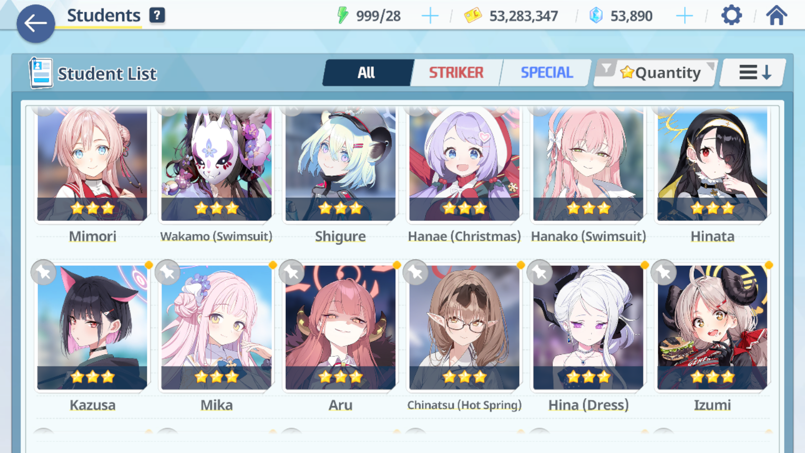 [GLOBAL/NA] [INSTANT] 4 limited 20x3* Dress Hina Swimsuit Hoshino Mika Hanako + 54k Pyroxene gems Blue Archive Starter Account-Mobile Games Starter