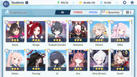 [GLOBAL/NA] [INSTANT] 4 limited 20x3* Dress Hina Swimsuit Hoshino Mika Wakamo + 59k Pyroxene gems Blue Archive Starter Account-Mobile Games Starter