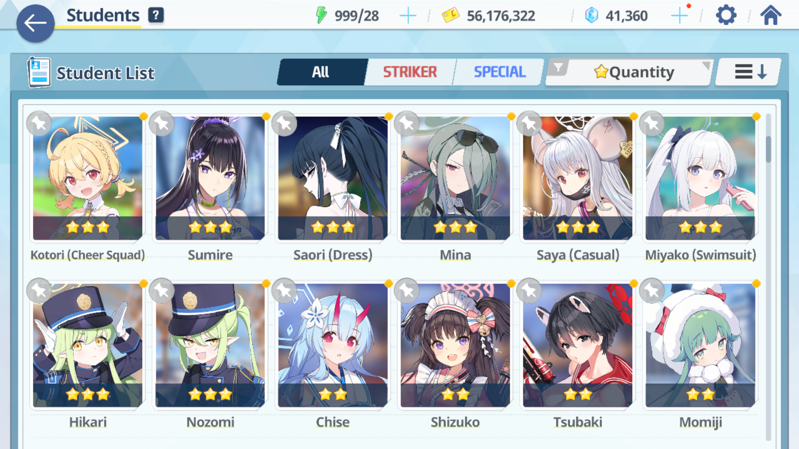 [GLOBAL/NA] [INSTANT] 4 limited 20x3* Hikari Nozomi Kazusa Yoshimi (Band) + 41k Pyroxene gems Blue Archive Starter Account-Mobile Games Starter
