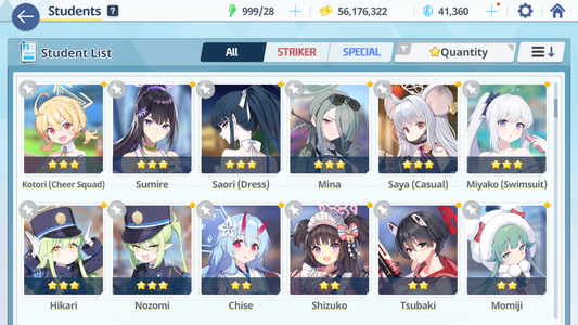 [GLOBAL/NA] [INSTANT] 4 limited 20x3* Hikari Nozomi Kazusa Yoshimi (Band) + 41k Pyroxene gems Blue Archive Starter Account-Mobile Games Starter
