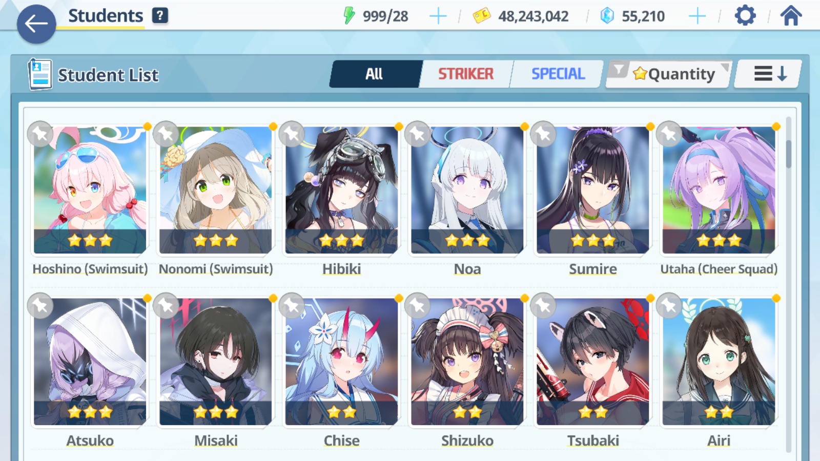 [GLOBAL/NA] [INSTANT] 4 limited 20x3* Seia Dress Hina Swimsuit Hoshino Ako + 54k Pyroxene gems Blue Archive Starter Account-Mobile Games Starter