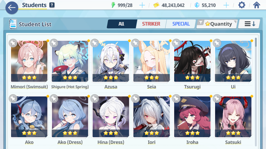 [GLOBAL/NA] [INSTANT] 4 limited 20x3* Seia Dress Hina Swimsuit Hoshino Ako + 54k Pyroxene gems Blue Archive Starter Account-Mobile Games Starter