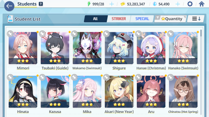 [GLOBAL/NA] [INSTANT] 4 limited 22x3* Dress Hina Mika Summer Hoshino Hanako + 54k Pyroxene gems Blue Archive Starter Account-Mobile Games Starter