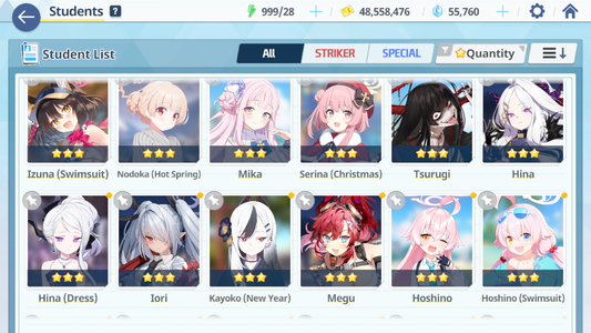 [GLOBAL/NA] [INSTANT] 4 limited 24x3* Dress Hina Swimsuit Hoshino Mika Izuna+ 55k Pyroxene gems Blue Archive Starter Account-Mobile Games Starter