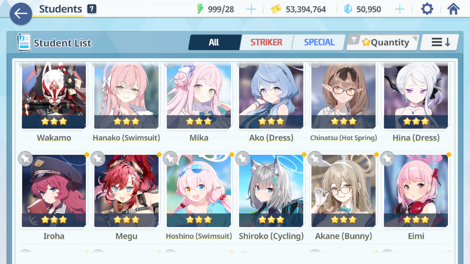 [GLOBAL/NA] [INSTANT] 5 limited 15x3* Dress Hina Swimsuit Hoshino Mika Wakamo Hanako + 50k Pyroxene gems Blue Archive Starter Account-Mobile Games Starter