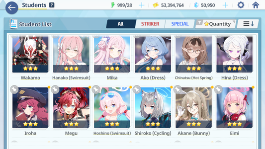 [GLOBAL/NA] [INSTANT] 5 limited 15x3* Dress Hina Swimsuit Hoshino Mika Wakamo Hanako + 50k Pyroxene gems Blue Archive Starter Account-Mobile Games Starter