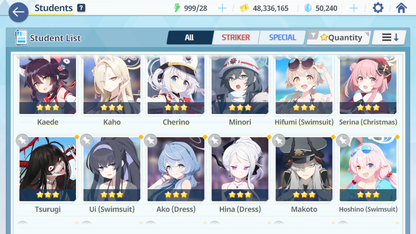 [GLOBAL/NA] [INSTANT] 5 limited 17x3* Dress Hina Swimsuit Hoshino Ui Ako Makoto + 50k Pyroxene gems Blue Archive Starter Account-Mobile Games Starter