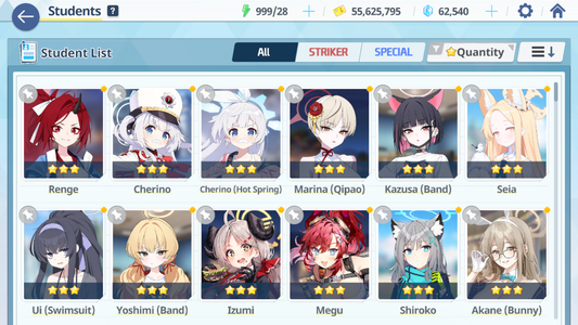 [GLOBAL/NA] [INSTANT] 5 limited 17x3* Seia Asuna Kazusa Yoshimi (Band) Summer Ui + 62k Pyroxene gems Blue Archive Starter Account-Mobile Games Starter