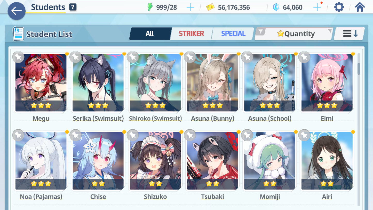 [GLOBAL/NA] [INSTANT] 5 limited 19x3* double Seia Swimsuit Asuna Kazusa Yoshimi (Band) + 63k Pyroxene gems Blue Archive Starter Account-Mobile Games Starter