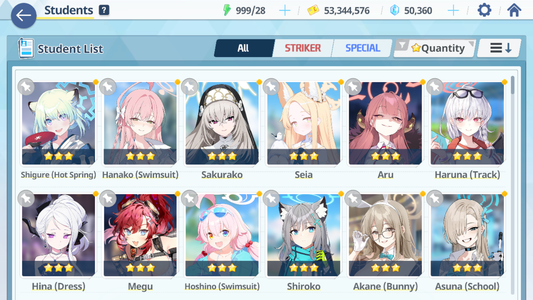 [GLOBAL/NA] [INSTANT] 5 limited 19x3* Seia Asuna Dress Hina Swimsuit Hoshino Hanako + 50k Pyroxene gems Blue Archive Starter Account-Mobile Games Starter
