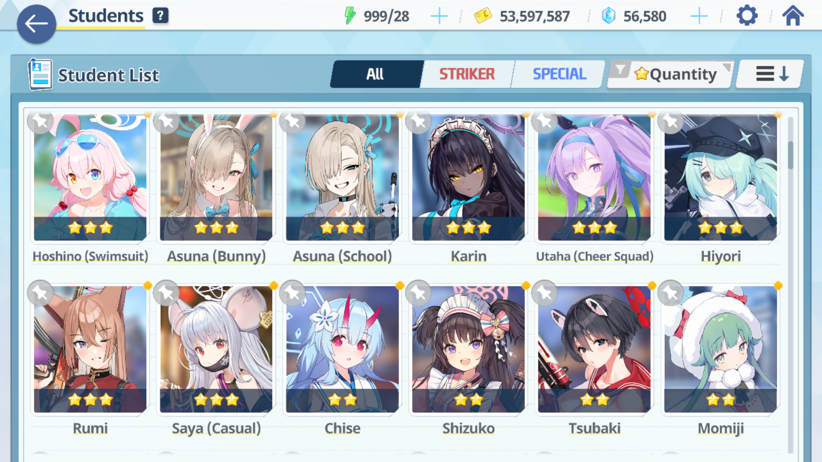 [GLOBAL/NA] [INSTANT] 5 limited 20x3* Seia Asuna Dress Hina Swimsuit Hoshino Hananko+ 56k Pyroxene gems Blue Archive Starter Account-Mobile Games Starter