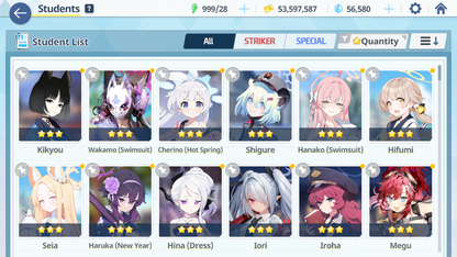 [GLOBAL/NA] [INSTANT] 5 limited 20x3* Seia Asuna Dress Hina Swimsuit Hoshino Hananko+ 56k Pyroxene gems Blue Archive Starter Account-Mobile Games Starter