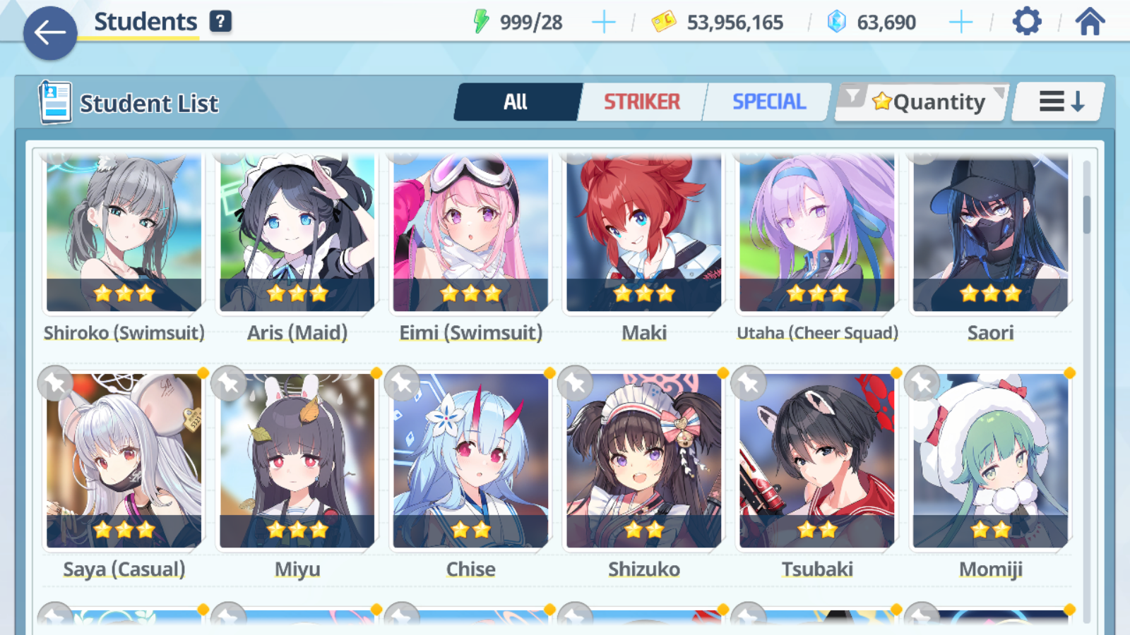 [GLOBAL/NA] [INSTANT] 5 limited 20x3* Seia Dress Hina Swimsuit Hoshino Wakamo Ako + 63k Pyroxene gems Blue Archive Starter Account-Mobile Games Starter