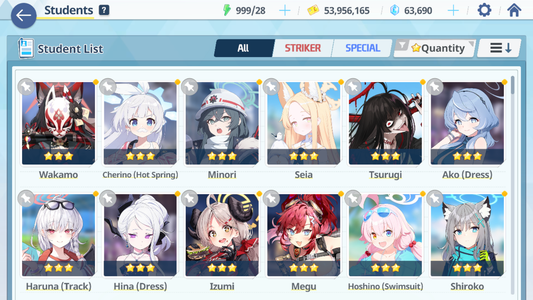 [GLOBAL/NA] [INSTANT] 5 limited 20x3* Seia Dress Hina Swimsuit Hoshino Wakamo Ako + 63k Pyroxene gems Blue Archive Starter Account-Mobile Games Starter