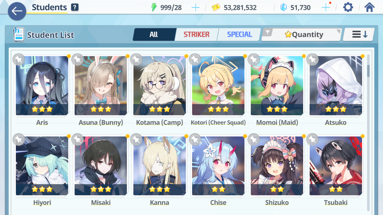 [GLOBAL/NA] [INSTANT] 5 limited 21x3* double Seia Mika Swimsuit Hasumi Hoshino + 51k Pyroxene gems Blue Archive Starter Account-Mobile Games Starter