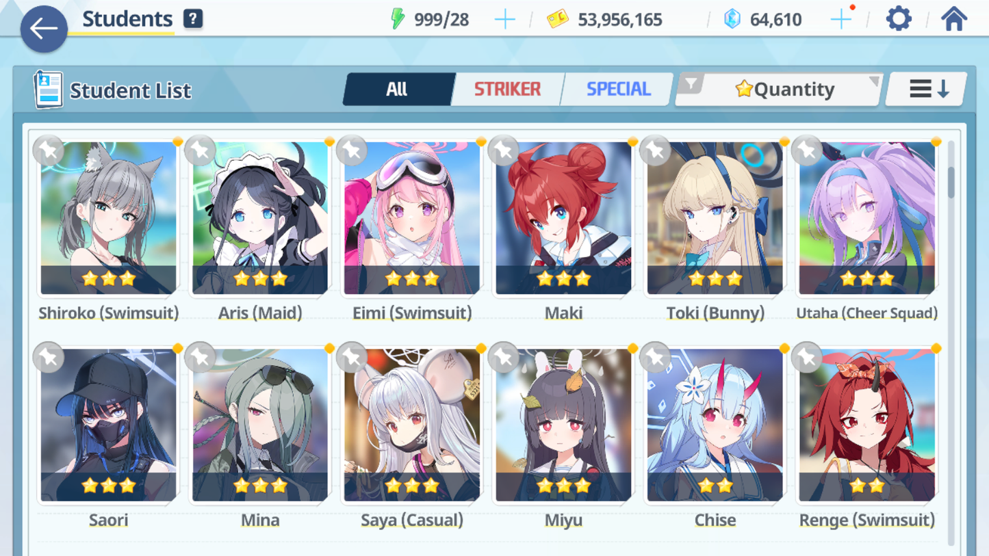 [GLOBAL/NA] [INSTANT] 5 limited 22x3* Seia Dress Hina Swimsuit Hoshino Wakamo Ako + 63k Pyroxene gems Blue Archive Starter Account-Mobile Games Starter
