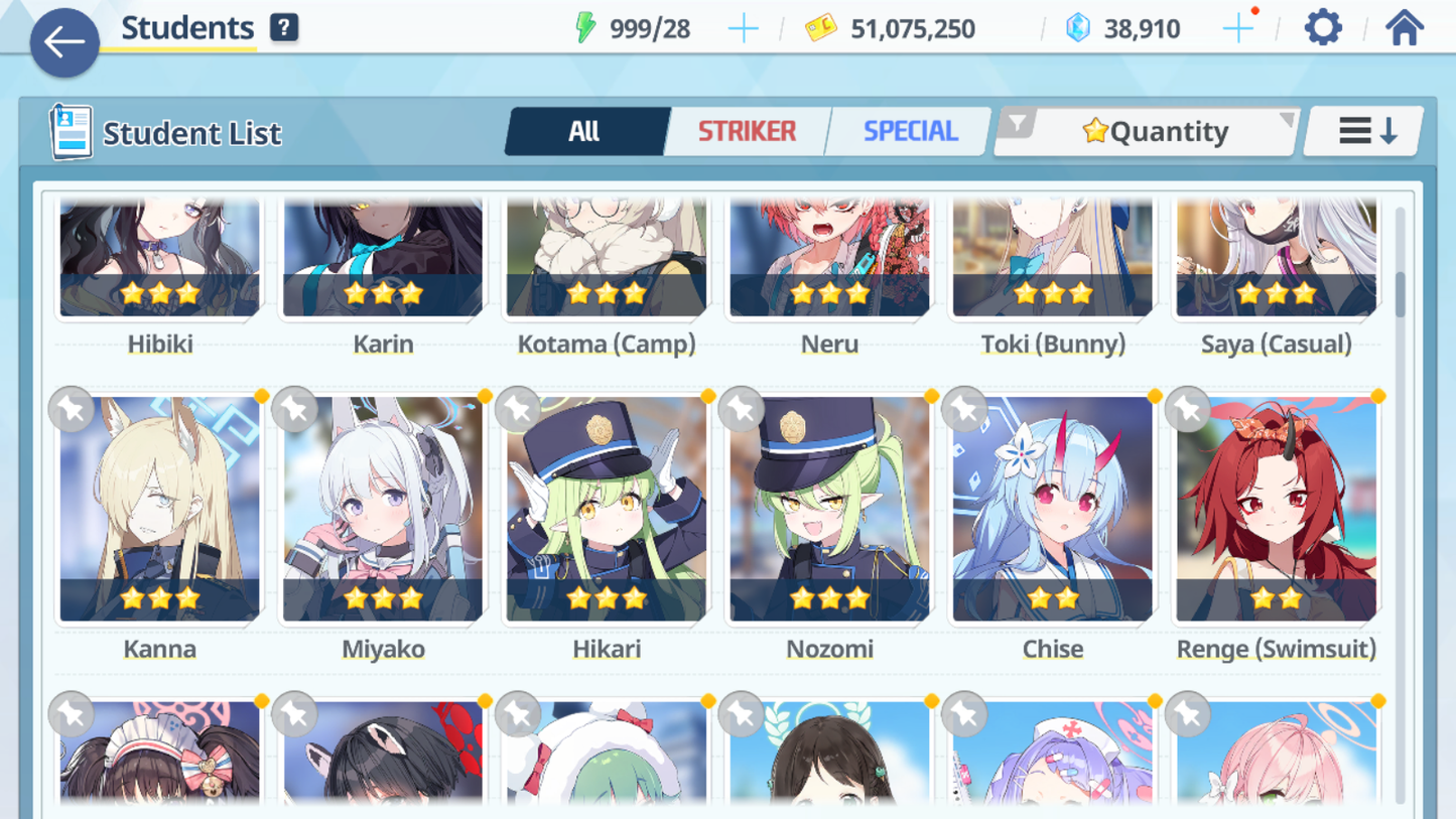 [GLOBAL/NA] [INSTANT] 5 limited 28x3* Hikari Nozomi Seia Kazusa Yoshimi (Band) + 38k Pyroxene gems Blue Archive Starter Account-Mobile Games Starter