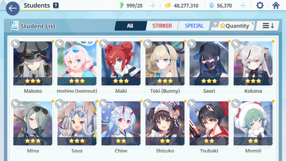 [GLOBAL/NA] [INSTANT] 6 limited 20x3* Dress Hina Swimsuit Hoshino Mika Ui Ako Makoto + 56k Pyroxene gems Blue Archive Starter Account-Mobile Games Starter